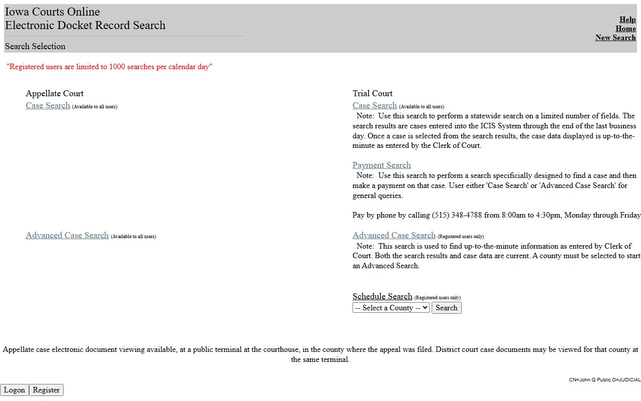 Polk County court records after arrest Iowa Courts Online search portal